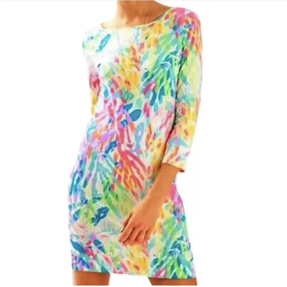 Lilly Pulitzer Dresses & Skirts - Lilly Pulitzer Marlowe Dress Sparkling Sands Pima Cotton Bright Colorful Mini S